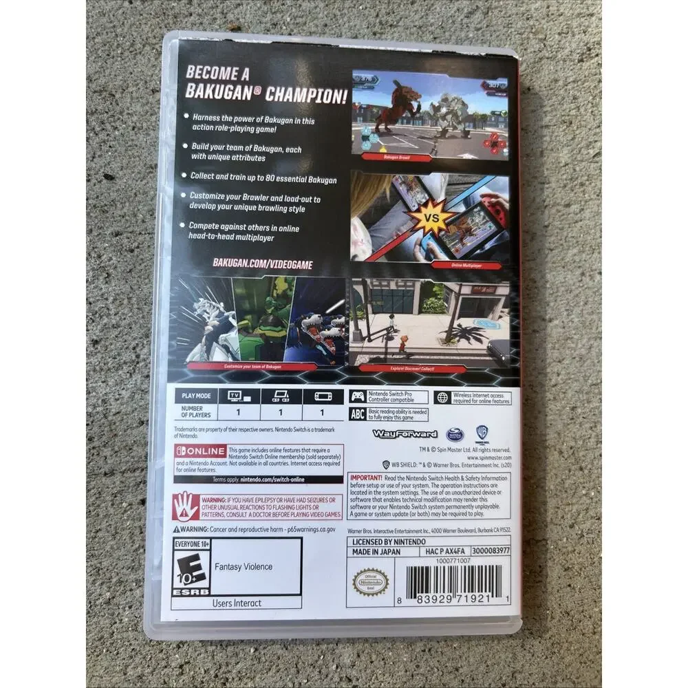 Bakugan:‎ Champions of Vestroia - Nintendo Switch No Book